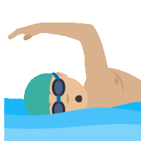 a man wearing goggles and a swim cap is swimming