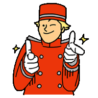 a cartoon of a waiter giving a thumbs up sign