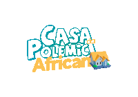 a logo for casa polemic african with a house in the corner