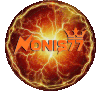 a logo for monis77 with lightning and a crown on it