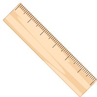 a wooden ruler with black numbers on it