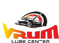 a logo for a car lube center with a speedometer and a car on it .