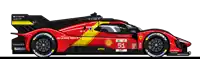 a red racing car with the number 51 on the side