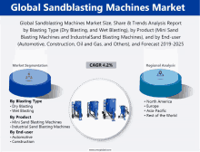 an advertisement for global sandblasting machines market