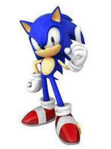 sonic the hedgehog from the video game sonic the hedgehog is giving a thumbs up sign .