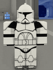 a 3d model of a clone trooper with the word fist on it