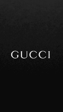 a black background with the word gucci written in white