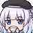 a pixel art drawing of a girl with white hair and a black hat .