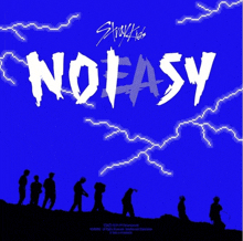 a group of people standing on top of a hill with the words not easy written in white on a blue background