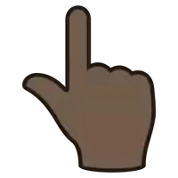 an icon of a hand pointing up with the index finger