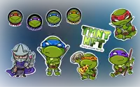 a set of teenage mutant ninja turtle stickers by alima scarlett # 6728