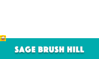 sage brush hill is written on a blue banner