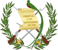 a crest with a bird and a scroll that says libertad