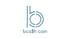 a logo for a company called bcash coin with a blue and green design