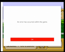 an error has occurred within the game