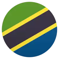 a circle with a green yellow and blue flag inside of it