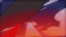 a close up of a person 's foot on a red and blue background .