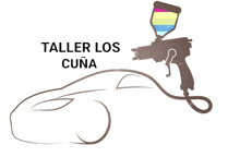 a logo for taller los cuna with a drawing of a car