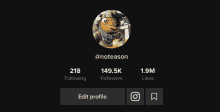 a screenshot of a person 's social media profile with a fish on it