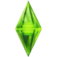 a green diamond in the shape of a diamond on a white background .