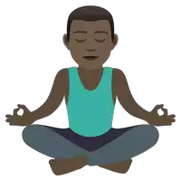 an illustration of a man meditating in a lotus position