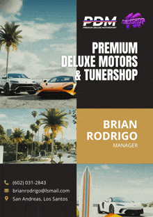 brian rodrigo is the manager of pdm premium deluxe motors & tuneshop