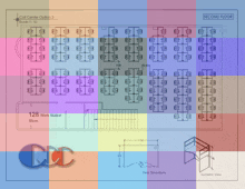 a blueprint of a call center option 3 with a second floor