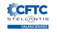 a logo for ccftc stellantis valenciennes with a gear on it