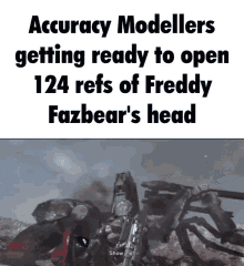 a screenshot of a video game that says accuracy modellers