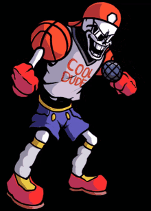 a cartoon character with a shirt that says cool dude on it