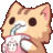 a pixel art drawing of a cat drinking a milkshake from a carton .