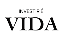 a black and white logo that says " investir e vida "