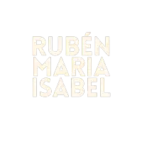 the name ruben maria isabel is written in white letters on a white background