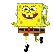 a cartoon drawing of spongebob squarepants wearing a tie