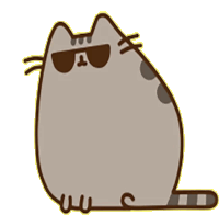 a cartoon cat wearing sunglasses with the letter a on its face