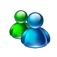 a green and a blue icon of a person on a white background