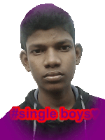 a picture of a young man with #single boys written in red on the bottom