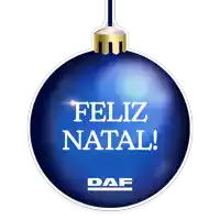 a blue christmas ornament with the words feliz natal on it