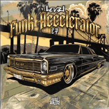 a black and gold car is on the cover of a cd called funk accelerator ep