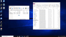 a computer screen shows a zip file and a folder with a lot of files