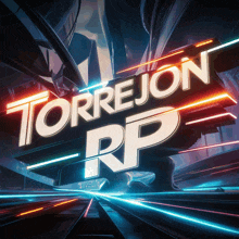 a poster for torrejon rp shows a futuristic city