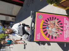 a sign that says bottomless brunch is on a sidewalk