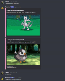 a screenshot of a video game where a wild pokemon has appeared and a bird has appeared