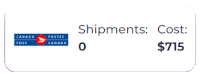 a sign that says " shipments cost $ 715 "