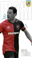 a soccer player wearing a red and black jersey with marquez on it