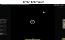 a computer screen with the words rimbe tiebreaker on the top