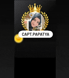 a picture of a woman in a hijab with the name capt.papatya