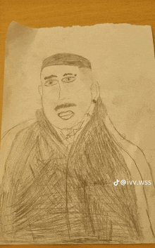 a child 's drawing of a man with a scarf around his neck is titled iwvwss