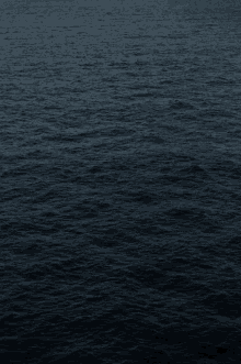 a dark blue water surface with waves coming in