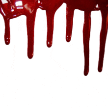 a few drops of blood are dripping on a white surface